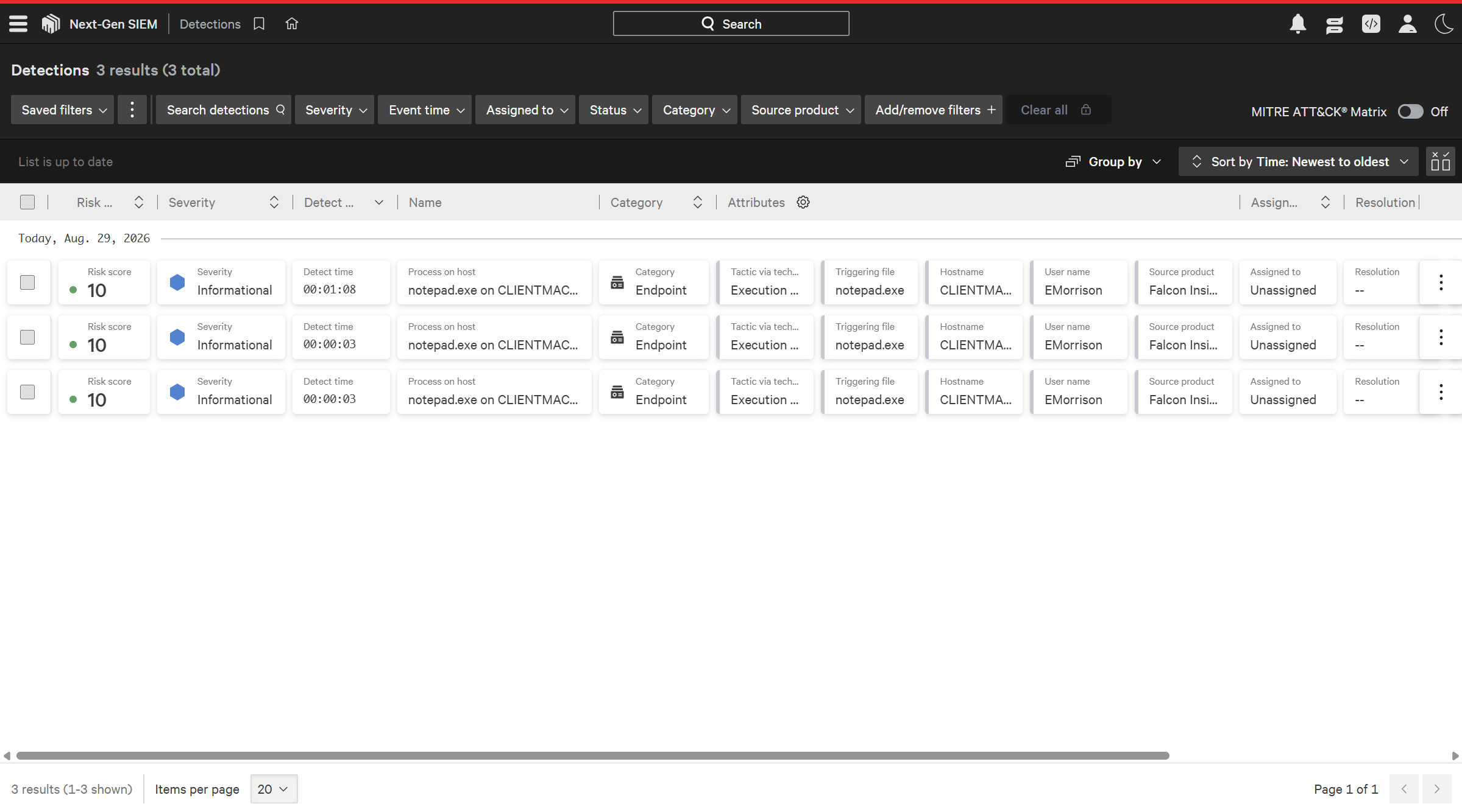 CrowdStrike Next-Gen SIEM telemetry search