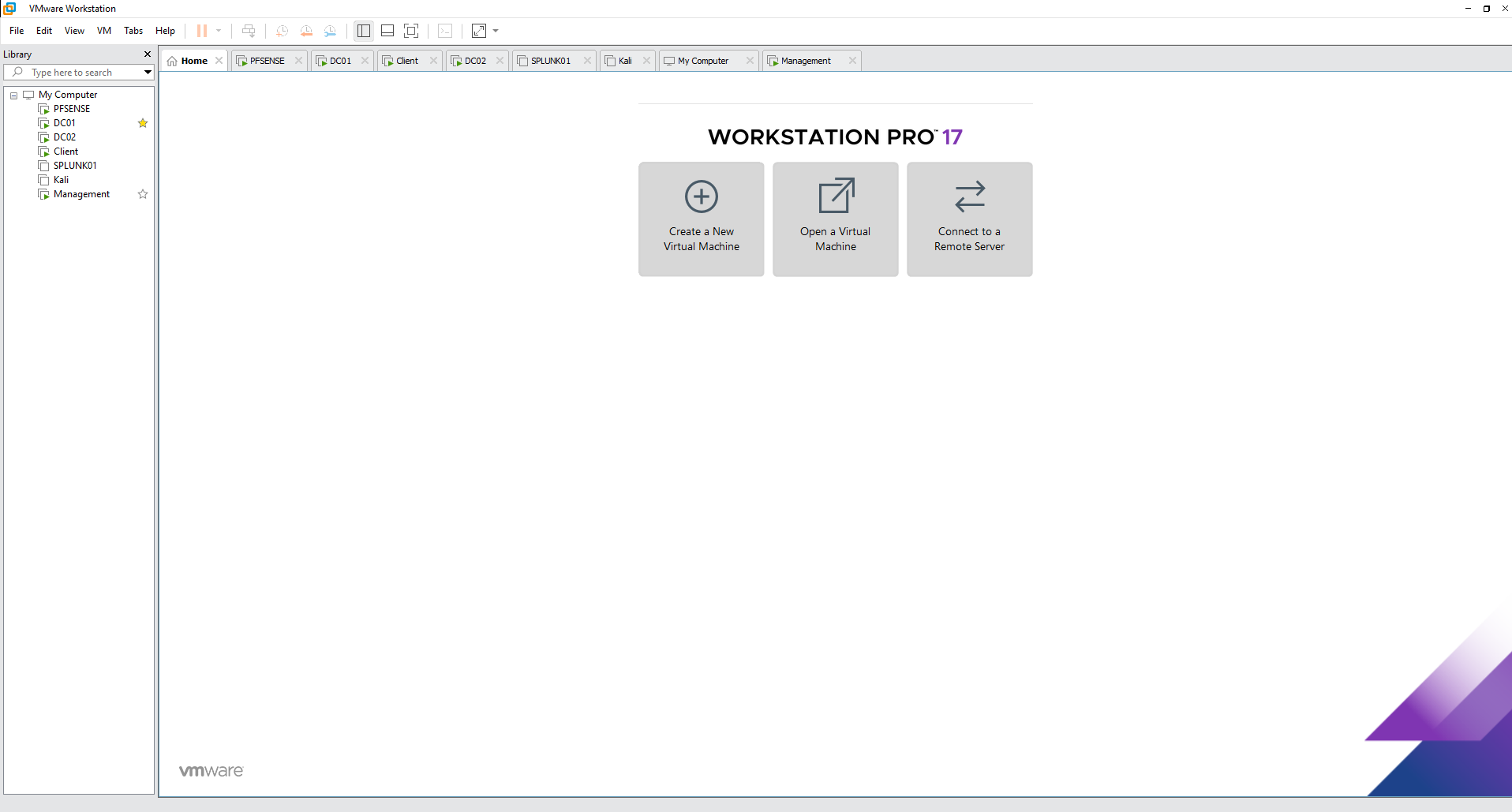 VMware Workstation hybrid identity lab environment
